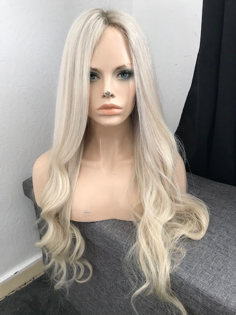 Sharon, 26” Ash Blonde Full Lace wig 180% Density