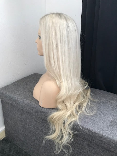 Sharon, 26” Ash Blonde Full Lace wig 180% Density